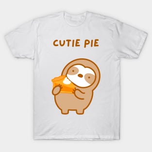 Cutie Pie Thanksgiving Pumpkin Pie Sloth T-Shirt